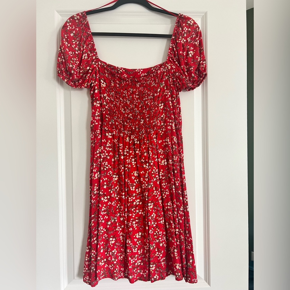 Floral Red Dress - Picture 2 of 4